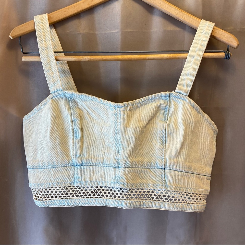 MINKPINK Denim Crop Top
